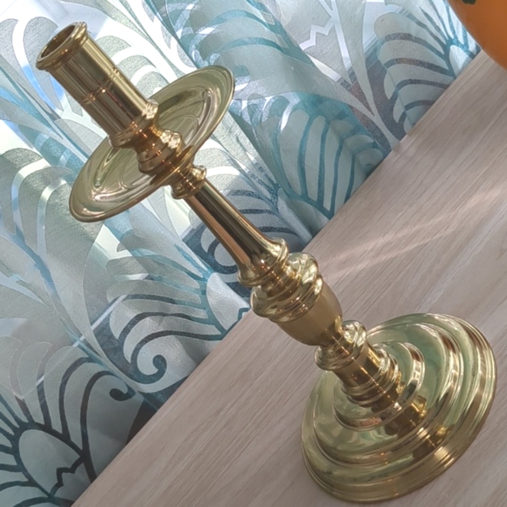 Brass Virginia Metal Crafters Solid Candle Holder